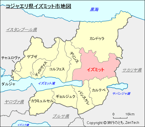 コジャエリ県イズミット市地図