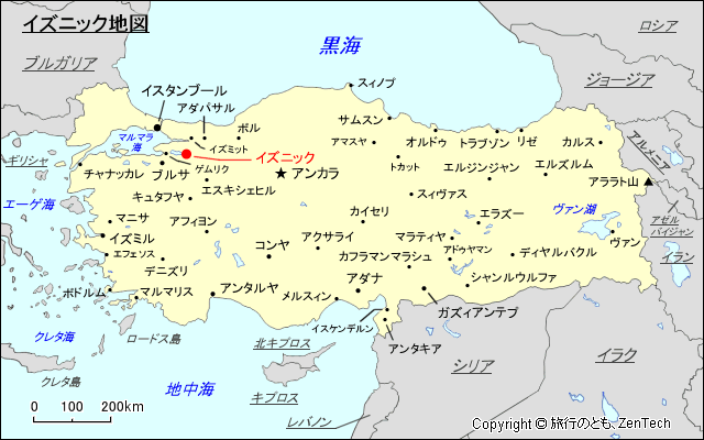 イズニック地図
