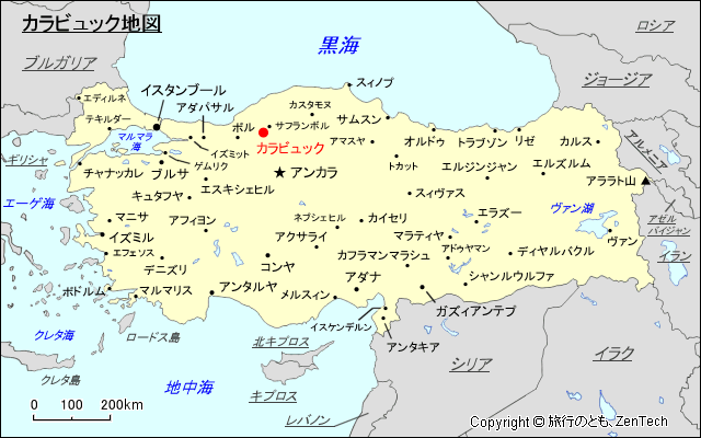 カラビュック地図