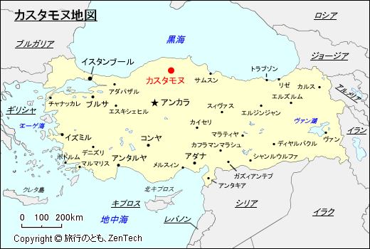 カスタモヌ地図