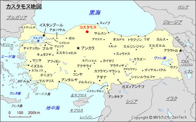 カスタモヌ地図