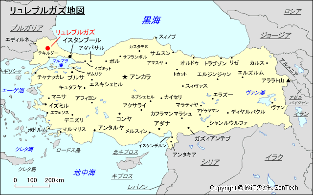 リュレブルガズ地図