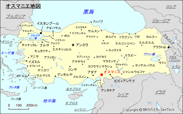 オスマニエ地図