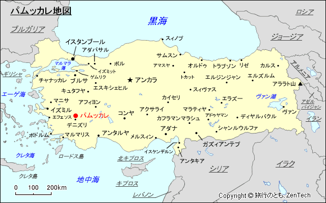 パムッカレ地図