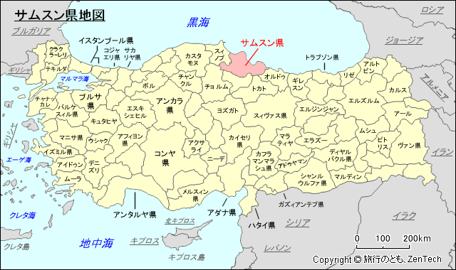 サムスン県地図