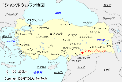 シャンルウルファ地図