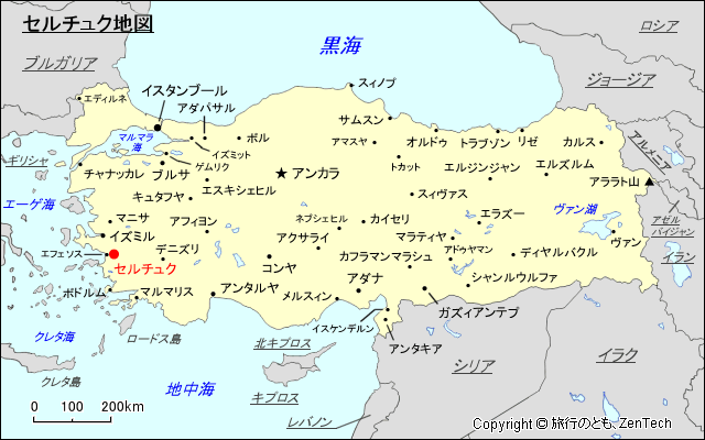 セルチュク地図