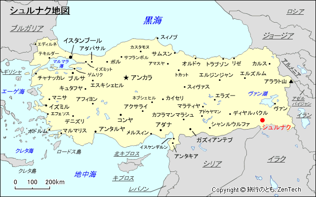 シュルナク地図