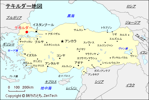 テキルダー地図