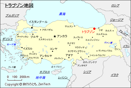 トラブゾン地図