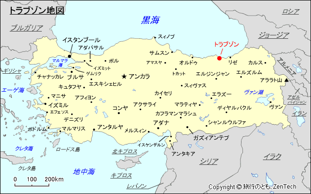 トラブゾン地図