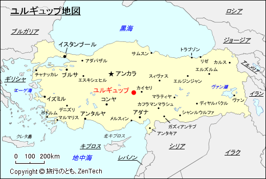 ユルギュップ地図