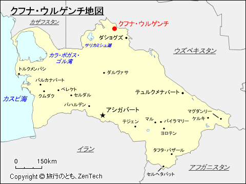 クフナ・ウルゲンチ地図