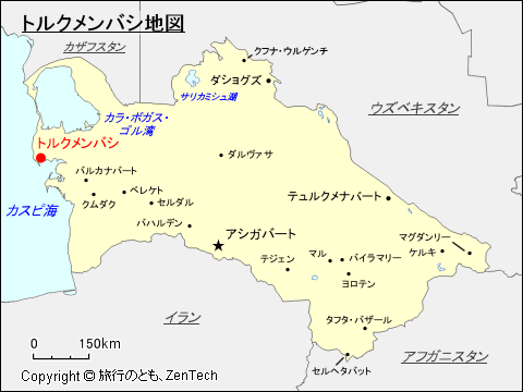 トルクメンバシ地図
