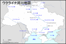 ウクライナ河川地図