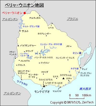 ベリャ・ウニオン地図