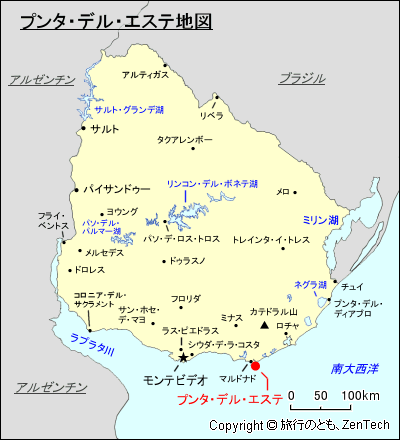 プンタ・デル・エステ地図