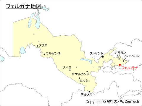 フェルガナ地図