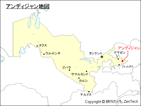 アンディジャン地図