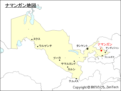 ナマンガン地図
