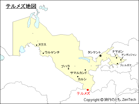 テルメズ地図