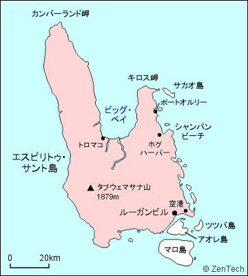 エスピリトゥ・サント島 地図