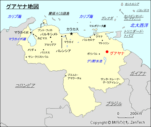 グアヤナ地図