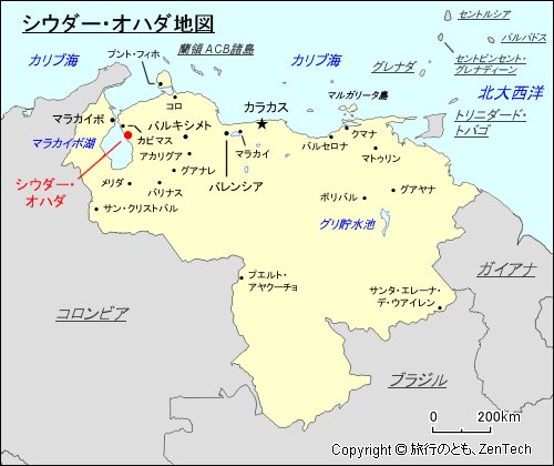 シウダー・オハダ地図