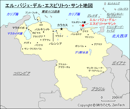 エル・バジェ・デル・エスピリトゥ・サント地図