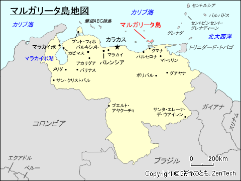 マルガリータ島地図