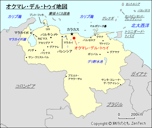 オクマレ・デル・トゥイ地図