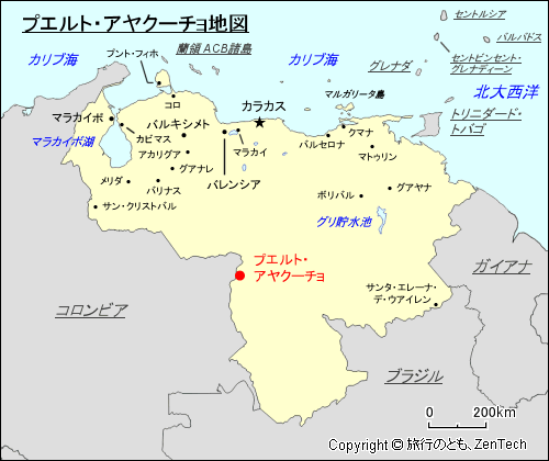 プエルト・アヤクーチョ地図