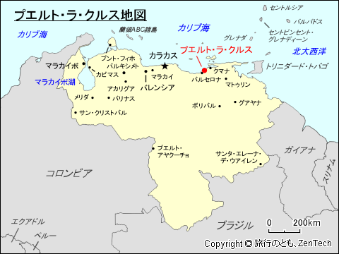 プエルト・ラ・クルス地図