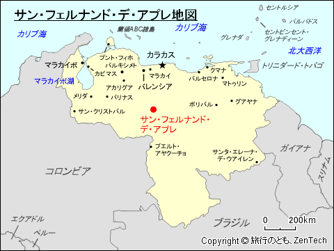 サン・フェルナンド・デ・アプレ地図