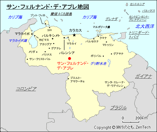 サン・フェルナンド・デ・アプレ地図