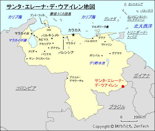 サンタ・エレーナ・デ・ウアイレン地図