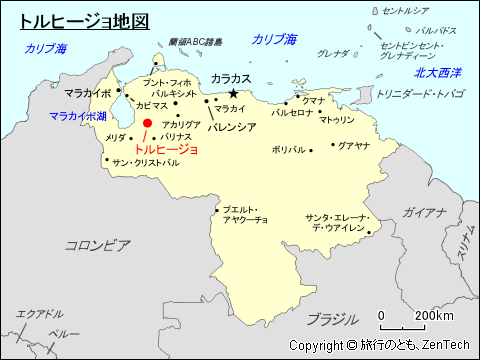 トルヒージョ地図