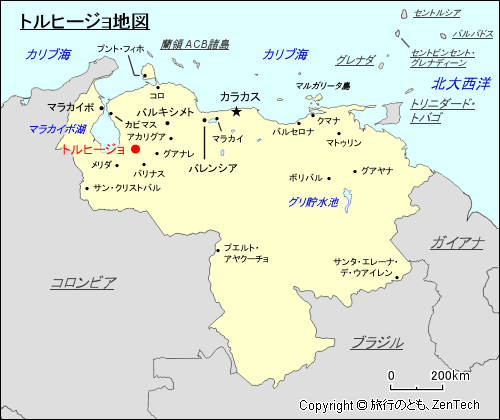 トルヒージョ地図