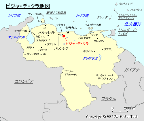 ビジャ・デ・クラ地図