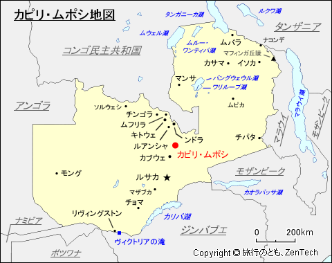 カピリ・ムポシ地図