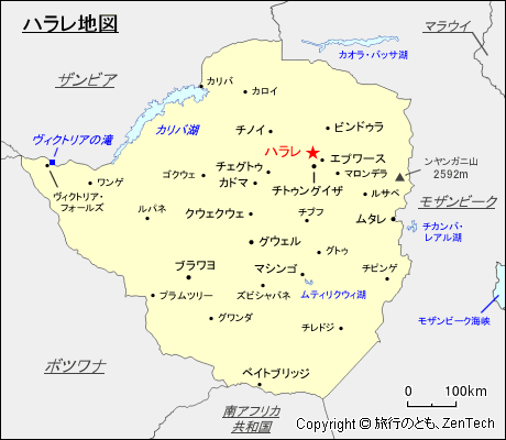 ハラレ地図