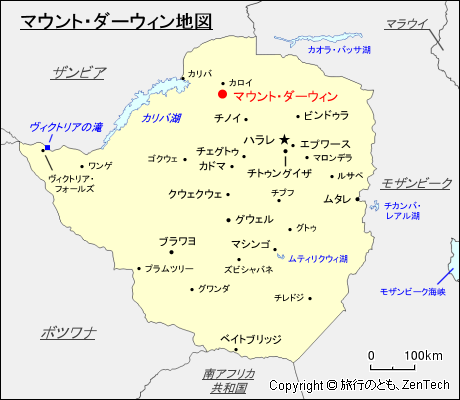 マウント・ダーウィン地図