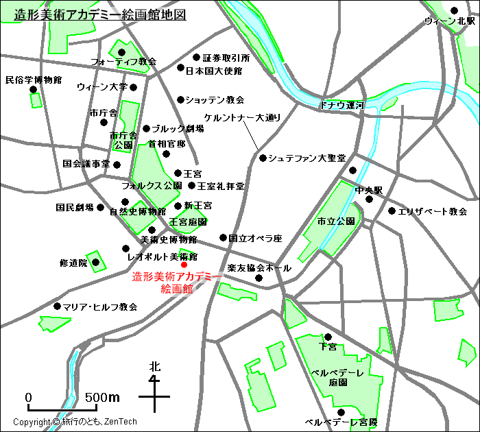 造形美術アカデミー絵画館地図