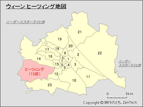 ウィーン ヒーツィング地図