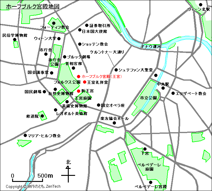 ホーフブルク宮殿地図