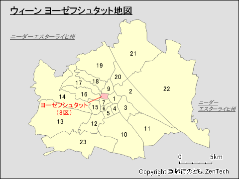 ウィーン ヨーゼフシュタット地図