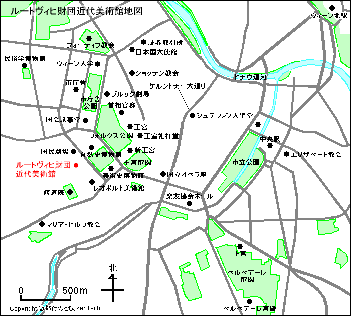 ルートヴィヒ財団近代美術館地図
