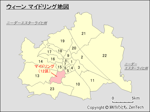 ウィーン マイドリング地図