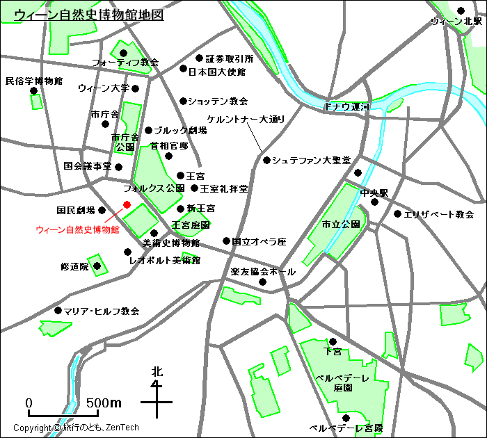 ウィーン自然史博物館地図