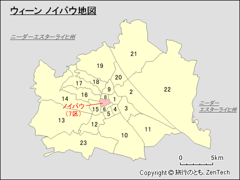 ウィーン ノイバウ地図